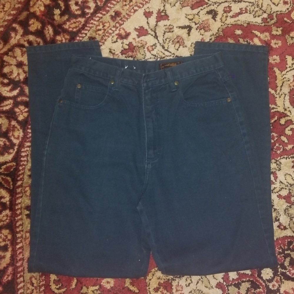 Vintage High Waisted Eddie Bauer Green Jeans Size 12